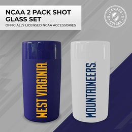 West Virginia Mountaineers College and University 2-Pack Shot Glasses - Team Color