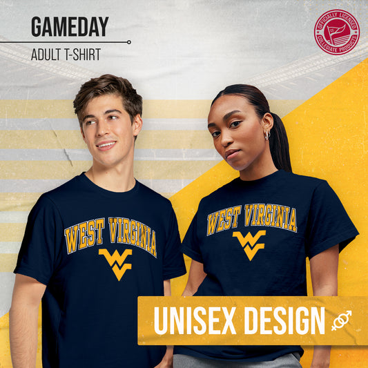 West Virginia Mountaineers NCAA Adult Gameday Cotton T-Shirt - Navy