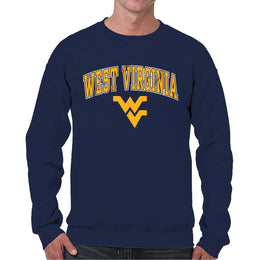 West Virginia Mountaineers Adult Arch & Logo Soft Style Gameday Crewneck Sweatshirt - Navy