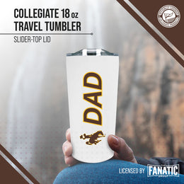 Wyoming Cowboys NCAA Stainless Steel Travel Tumbler for Dad - White