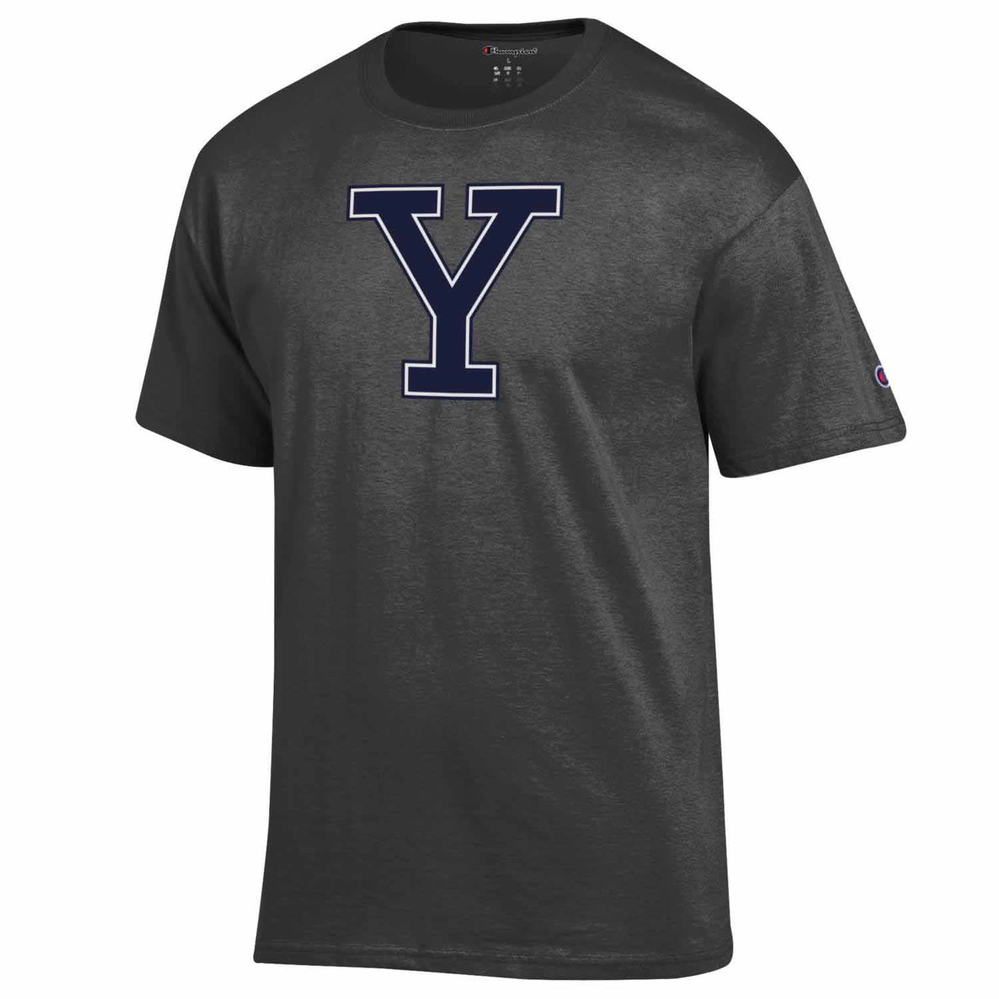 Yale Bulldogs Champion Adult NCAA Soft Style Mascot Tagless T-Shirt - Charcoal