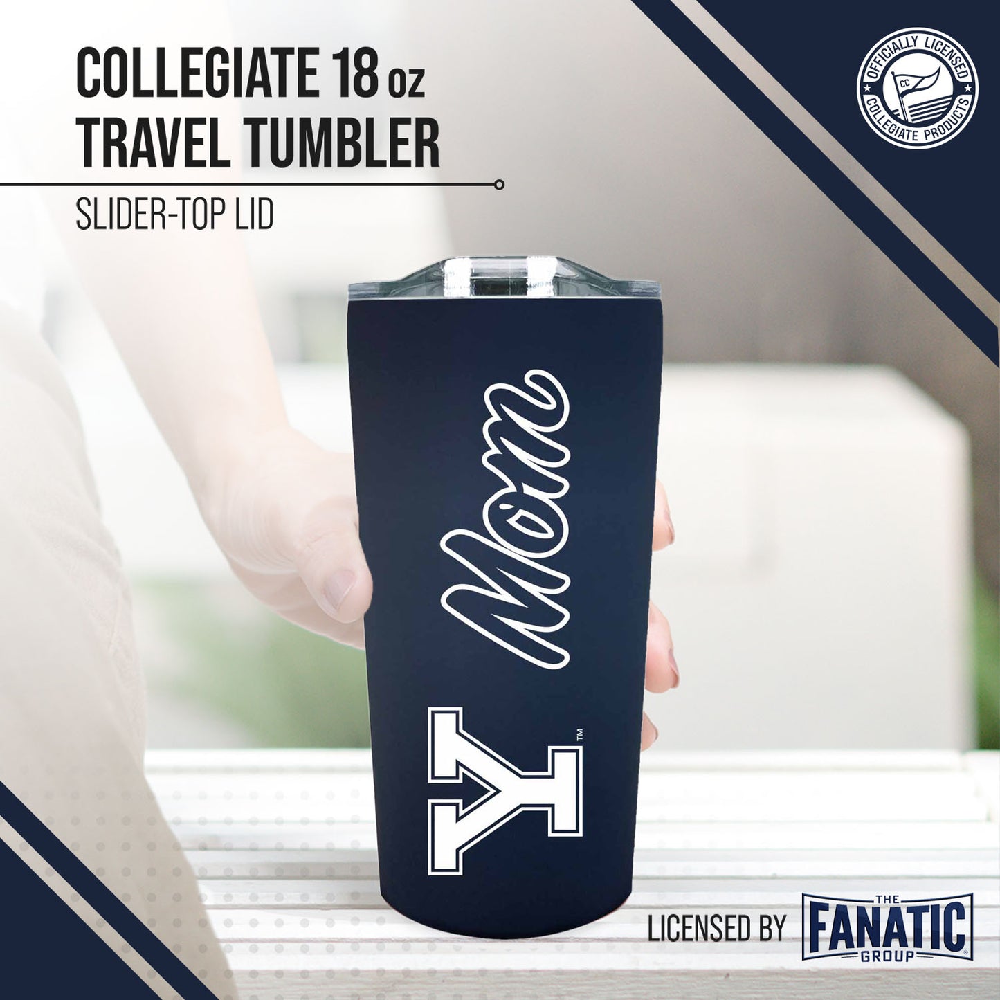 Yale Bulldogs NCAA Stainless Steel Travel Tumbler for Mom - Navy