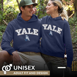 Yale Bulldogs NCAA Adult Tackle Twill Hooded Sweatshirt - Navy