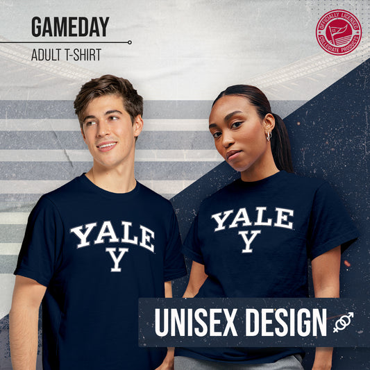 Yale Bulldogs NCAA Adult Gameday Cotton T-Shirt - Navy