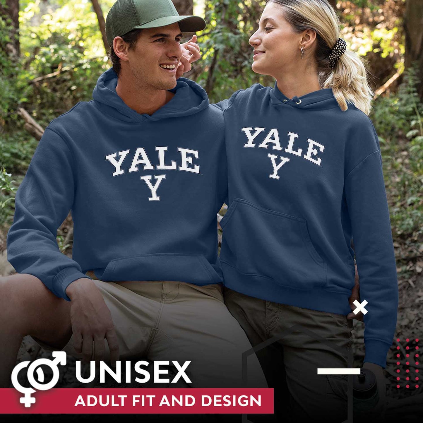 Yale Bulldogs Adult Arch & Logo Soft Style Gameday Hooded Sweatshirt - Navy