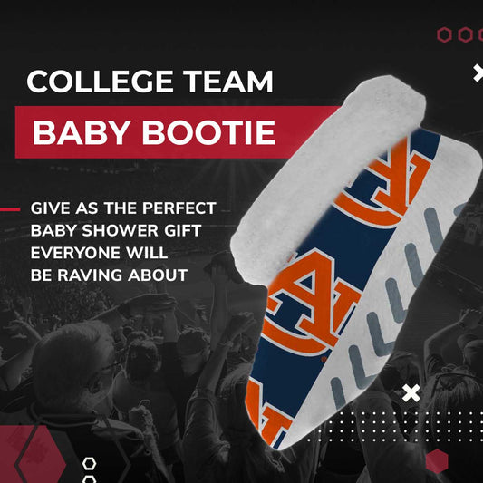 Auburn Tigers College Baby Booties Infant Boys Girls Cozy Slipper Socks - Navy