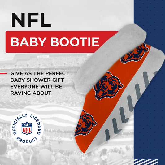 Chicago Bears NFL Baby Booties Infant Boys Girls Cozy Slipper Socks - Orange