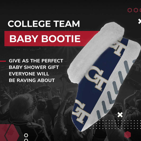 Georgia Tech Yellowjackets College Baby Booties Infant Boys Girls Cozy Slipper Socks - Navy