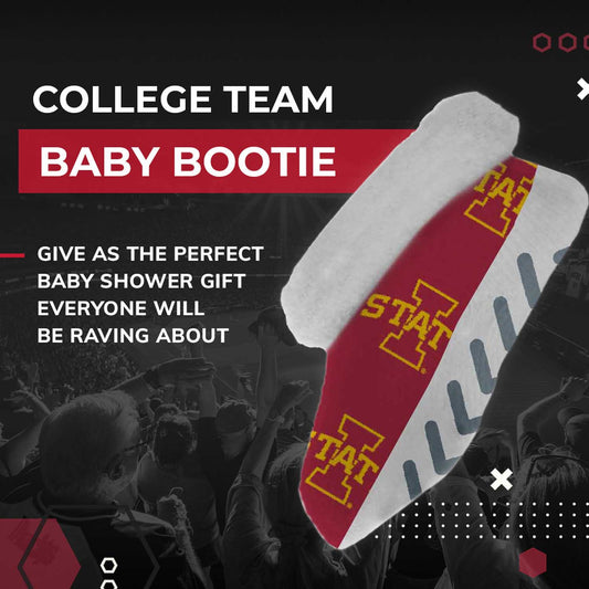 Iowa State Cyclones College Baby Booties Infant Boys Girls Cozy Slipper Socks - Cardinal