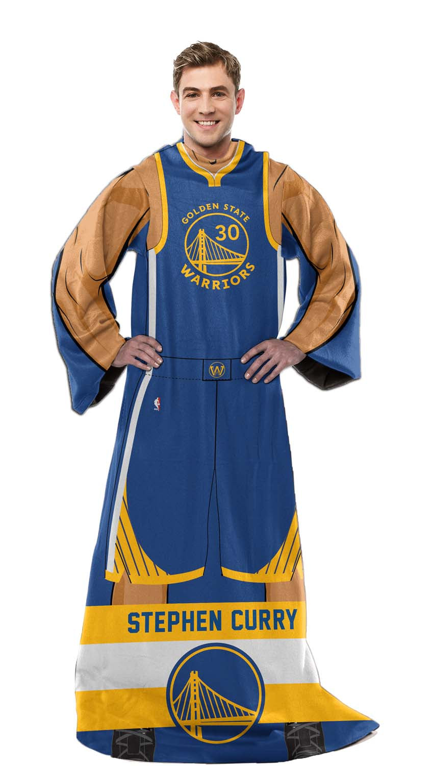 Golden State Warriors Officially Licensed Wearable Blankets with Sleeves - Blue