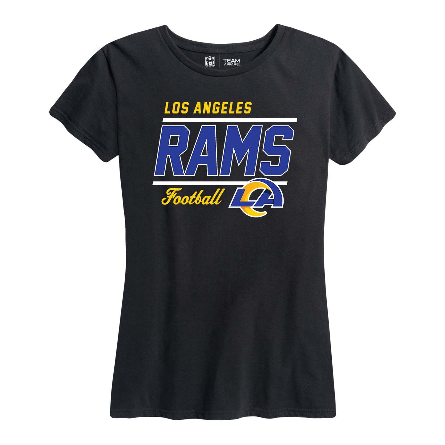 Los Angeles Rams NFL Womens Plus Size Relaxed Fit T-Shirt - Black