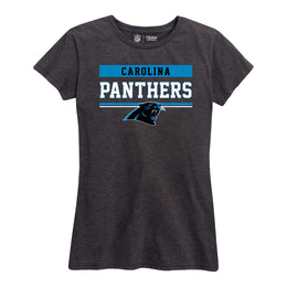 Carolina Panthers NFL Women's Team Block Charcoal Tagless T-Shirt - Charcoal