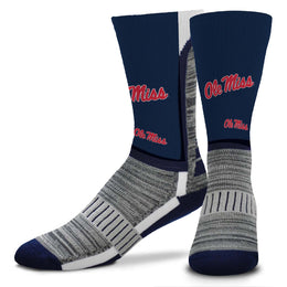 Ole Miss Rebels NCAA Adult State and University Crew Socks - Navy