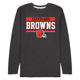 Cleveland Browns NFL Adult Charcoal Long Sleeve T Shirt - Charcoal