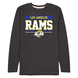 Los Angeles Rams NFL Adult Charcoal Long Sleeve T Shirt - Charcoal