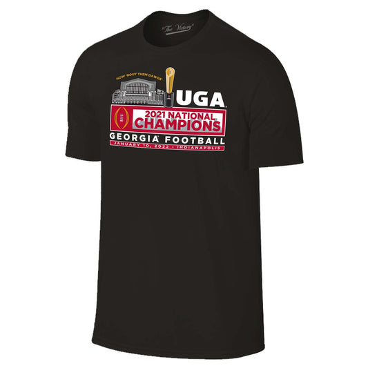 Georgia Bulldogs  2021 Adult Undisputed National Champions Short Sleeve T-Shirt - Black