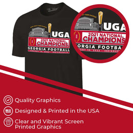 Georgia Bulldogs  2021 Adult Undisputed National Champions Short Sleeve T-Shirt - Black