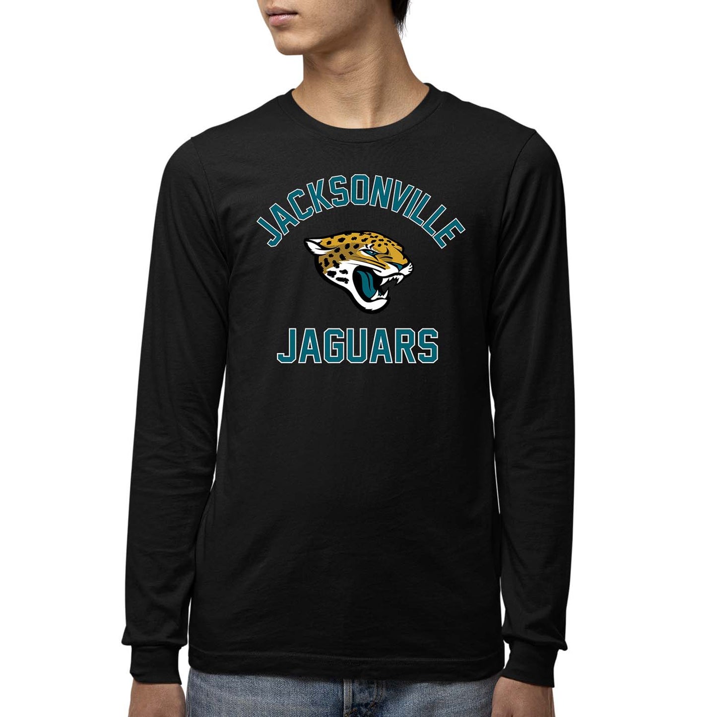 Jacksonville Jaguars NFL Gameday Youth Football Long Sleeve Shirt - Black