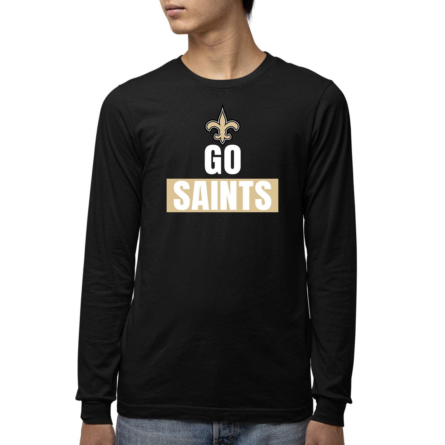 New Orleans Saints NFL Youth Team Slogan Long Sleeve Shirt  - Black