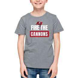 Tampa Bay Buccaneers NFL Youth Team Slogan Short Sleeve Lightweight T Shirt - Gray