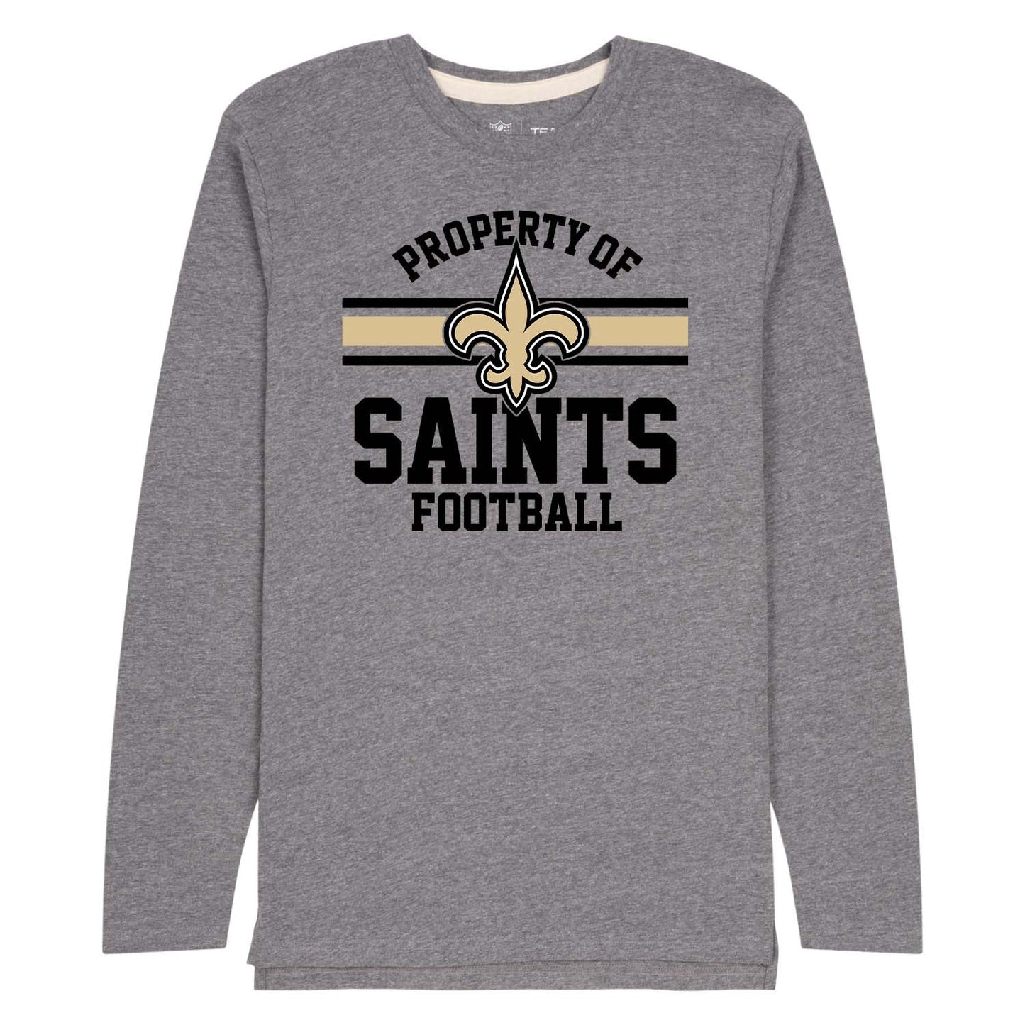 New Orleans Saints NFL Adult Property Of Long SleeveT Shirt - Sport Gray