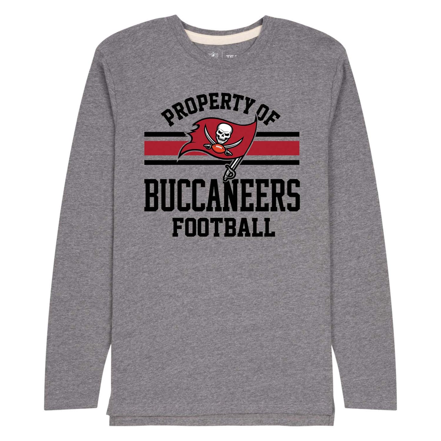 Tampa Bay Buccaneers NFL Adult Property Of Long SleeveT Shirt - Sport Gray