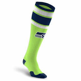 Seattle Seahawks NFL Adult Compression Socks - Lime Green