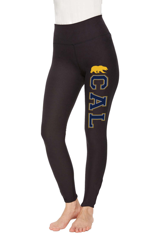 Cal Golden Bears Womens NCAA Team Logo Leggings  - Black