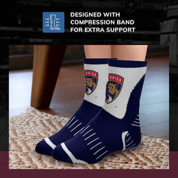 Florida Panthers NHL Adult Surge Team Mascot Mens and Womens Quarter Socks - Navy