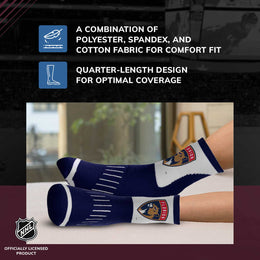 Florida Panthers NHL Adult Surge Team Mascot Mens and Womens Quarter Socks - Navy