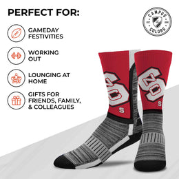 NC State Wolfpack NCAA Adult State and University Crew Socks - Red