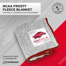 Arkansas Razorbacks NCAA Silk Sherpa College Throw Blanket - Maroon