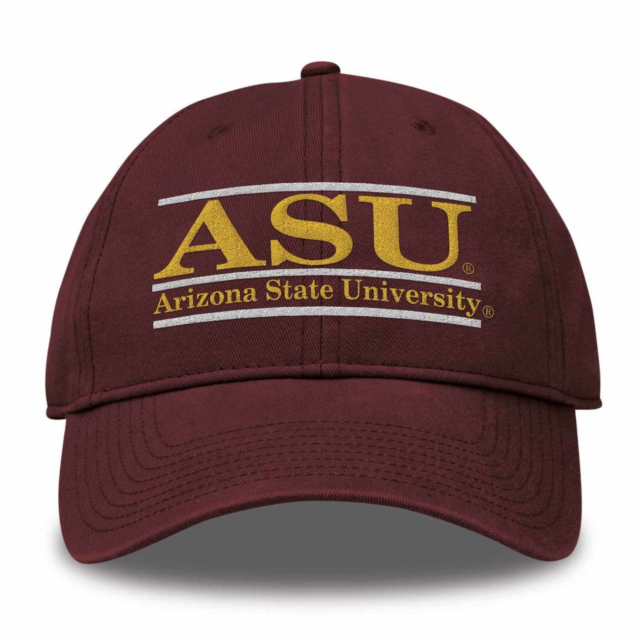 Arizona State Sun Devils Adult Team Color Bar Logo Adjustable Hat - Maroon