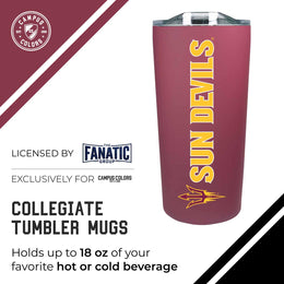Arizona State Sun Devils NCAA Stainless Steel Tumbler perfect for Gameday - Maroon