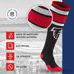 Atlanta Falcons NFL Adult Compression Socks - Black