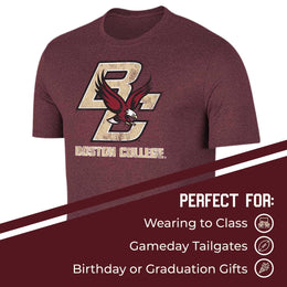 Boston College Eagles Adult MVP Heathered Cotton Blend T-Shirt - Maroon