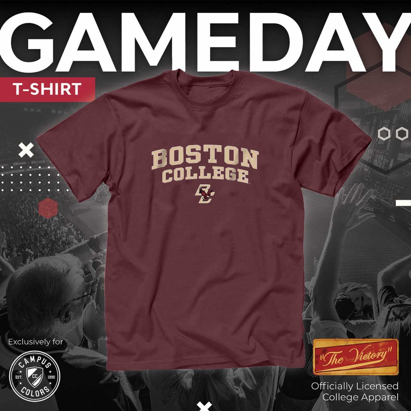 Boston College Eagles  Adult Arch & Logo Game Day T-Shirt - Maroon
