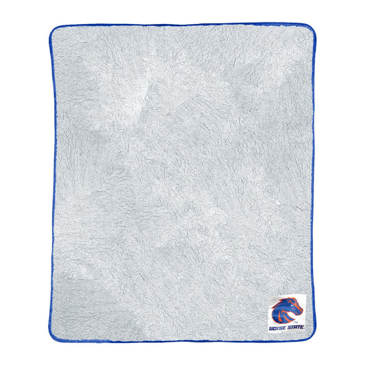 Boise State Broncos NCAA Silk Sherpa College Throw Blanket - Blue