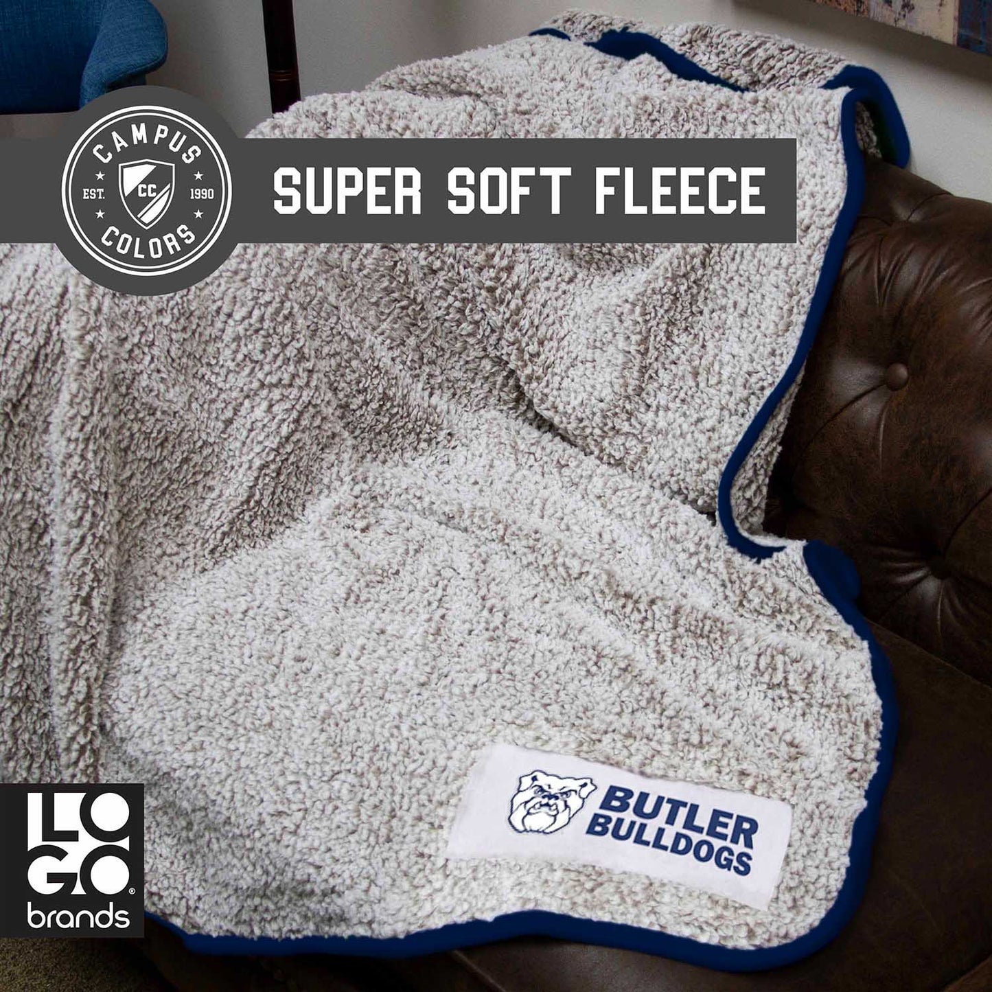 Butler Bulldogs Frosty Fleece 60 X 50 Blanket - Navy