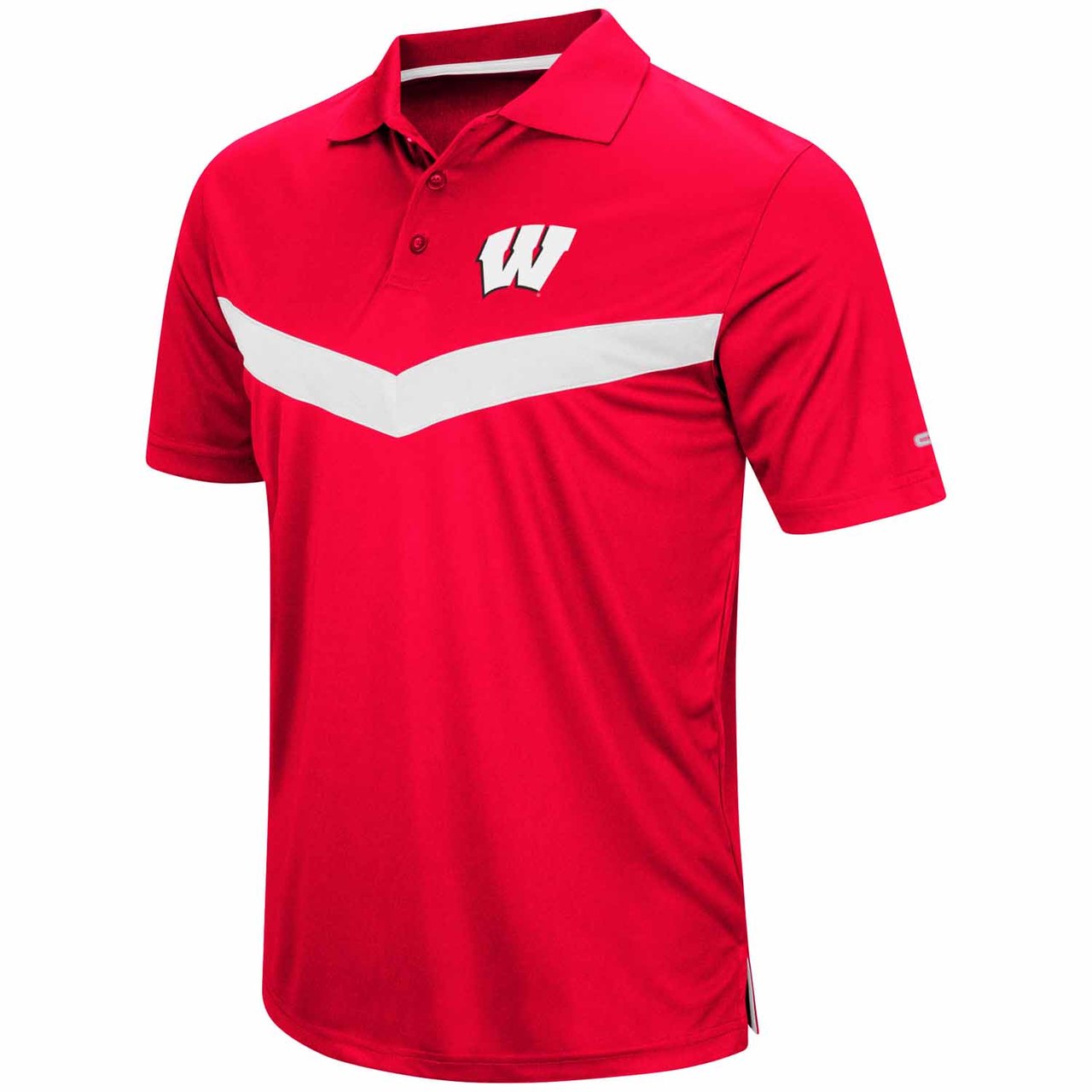 Wisconsin Badgers  Adult NCAA Fastball Short Sleeve Polo - Red