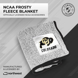 Colorado Buffaloes NCAA Silk Sherpa College Throw Blanket - Black