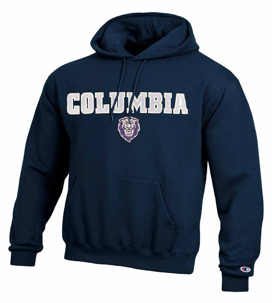 Columbia Lions Champion Adult Tackle Twill Hooded Sweatshirt - Navy