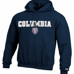 Columbia Lions Champion Adult Tackle Twill Hooded Sweatshirt - Navy