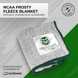 Colorado State Rams NCAA Silk Sherpa College Throw Blanket - Kelly Green