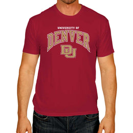 Denver Pioneers  Arch and Logo T-Shirt - Maroon