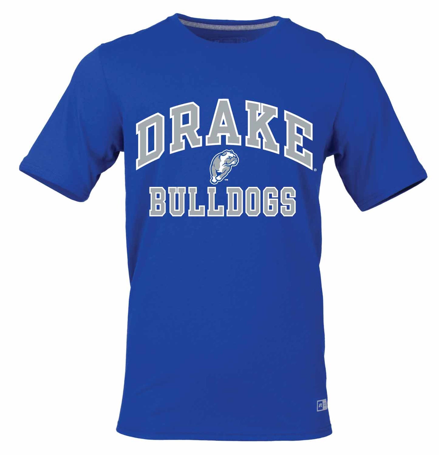Drake Bulldogs  Adult Arch And' Logo T-Shirt - Royal