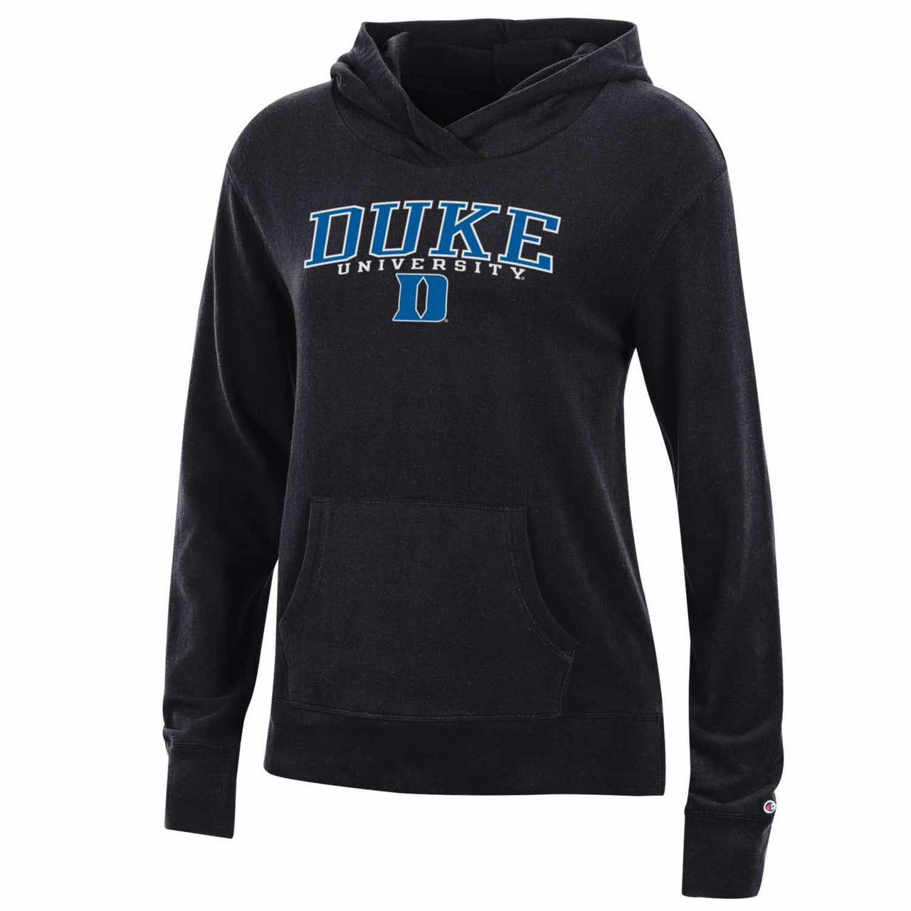 Duke Blue Devils  Womens University Lightweight Lounge Hooded Sweatshirt - Black