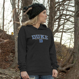 Duke Blue Devils  Womens University Lightweight Lounge Hooded Sweatshirt - Black