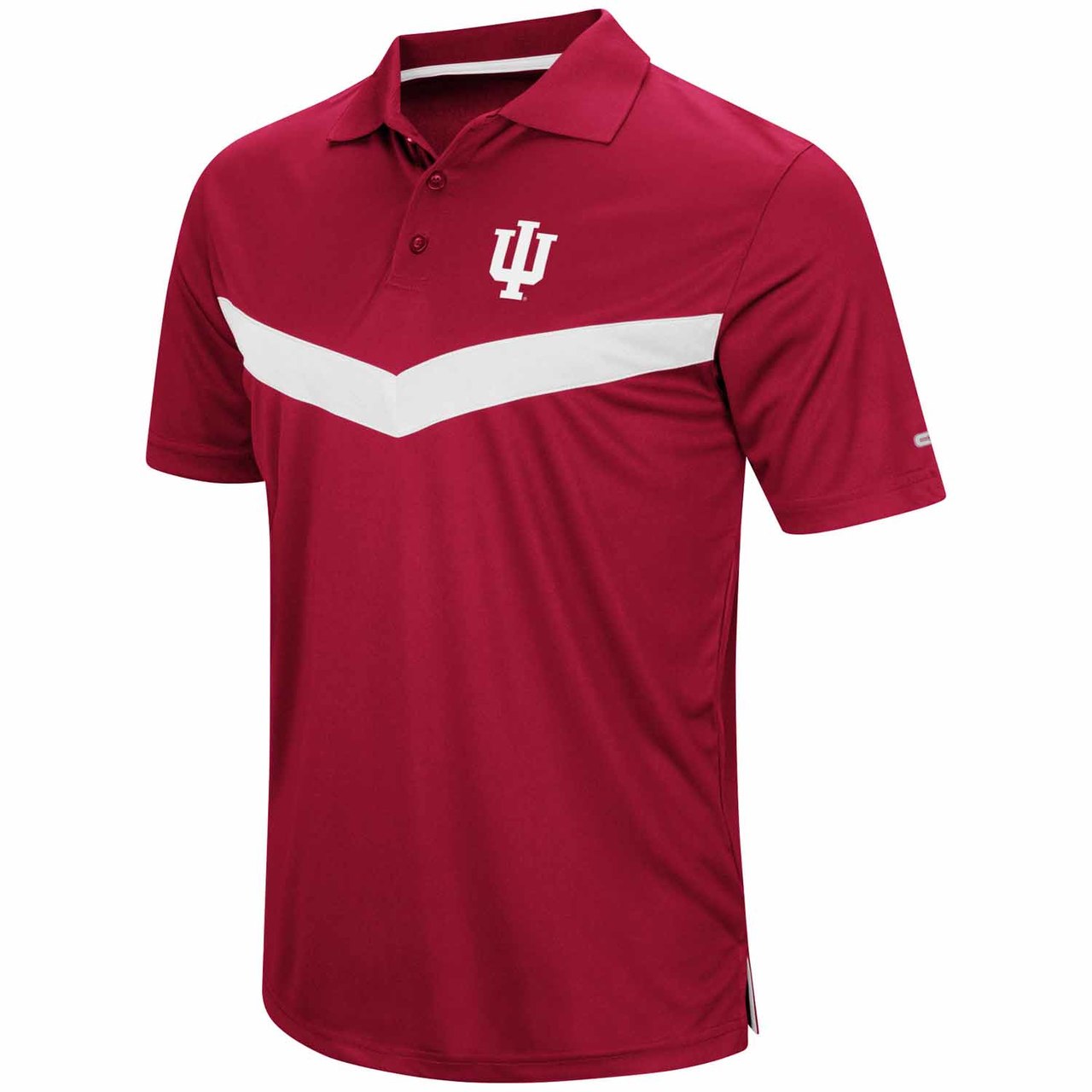 Indiana Hoosiers  Adult NCAA Fastball Short Sleeve Polo - Crimson