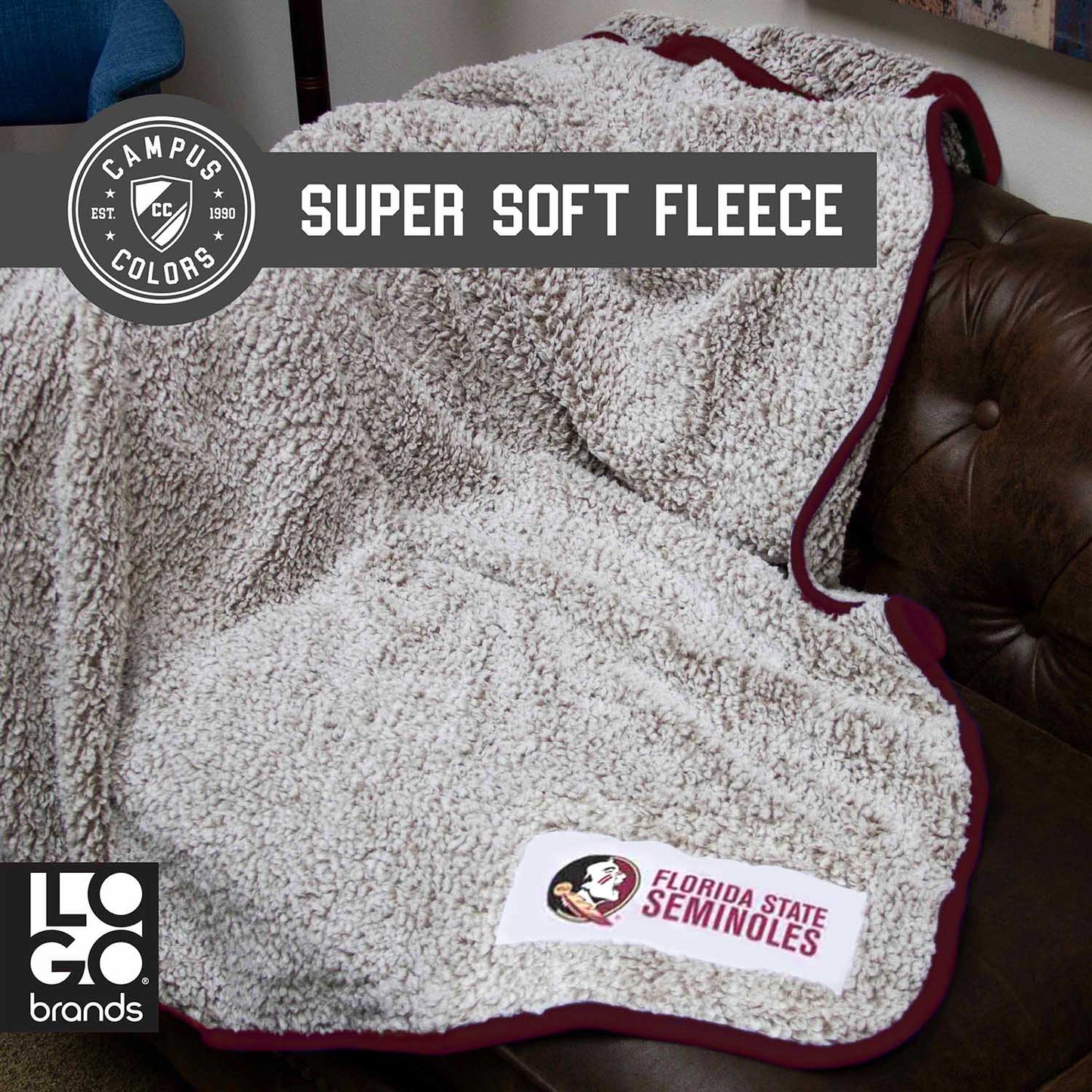Florida State Seminoles Frosty Fleece 60 X 50 Blanket - Maroon